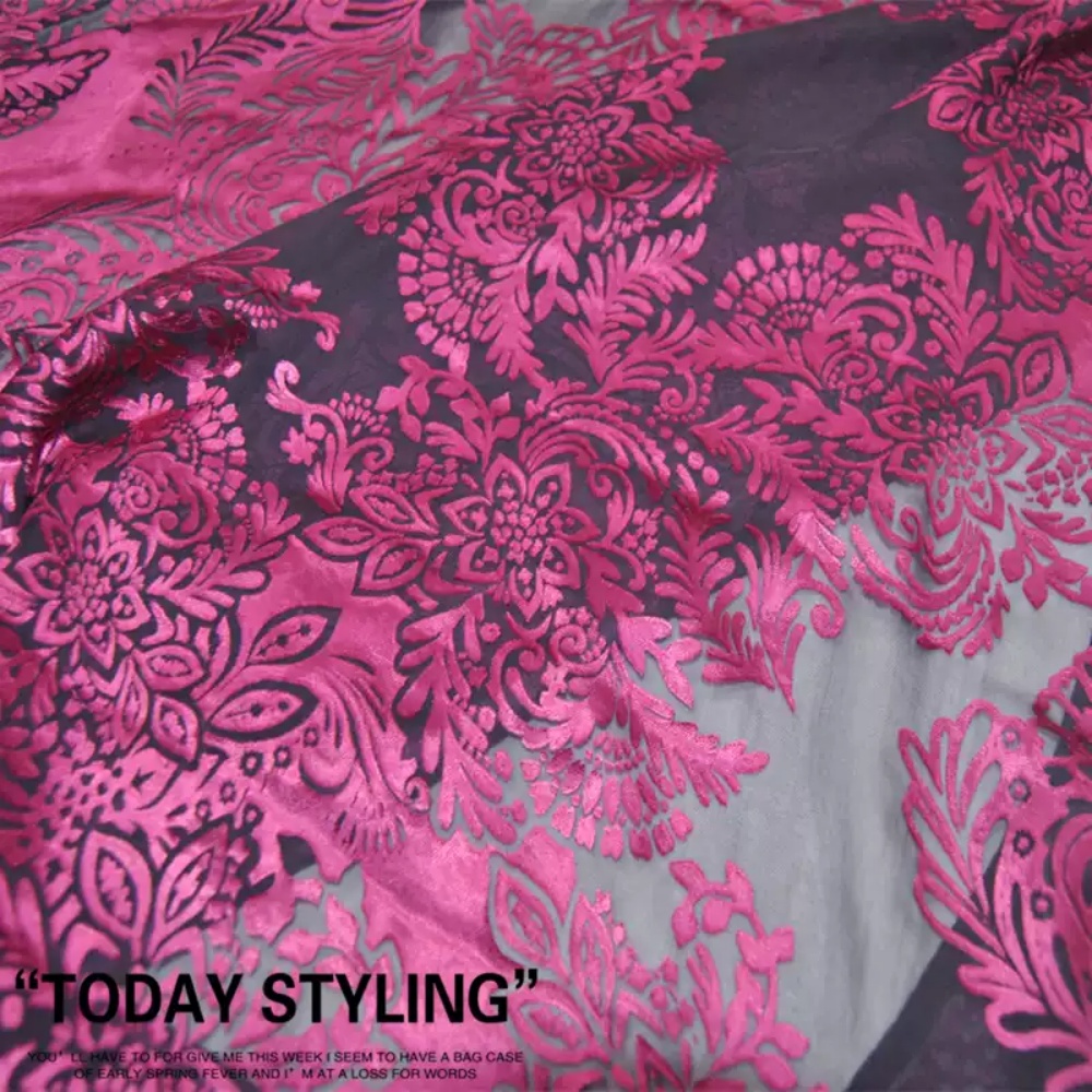 Robe Silk Women - Tessuto in Seta Bruciata Traspirante con
