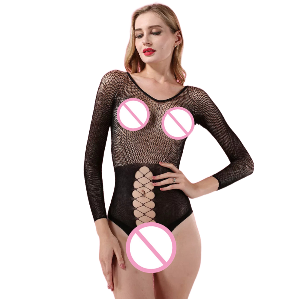 Bodystocking Fishnet - Body in rete nero sexy da