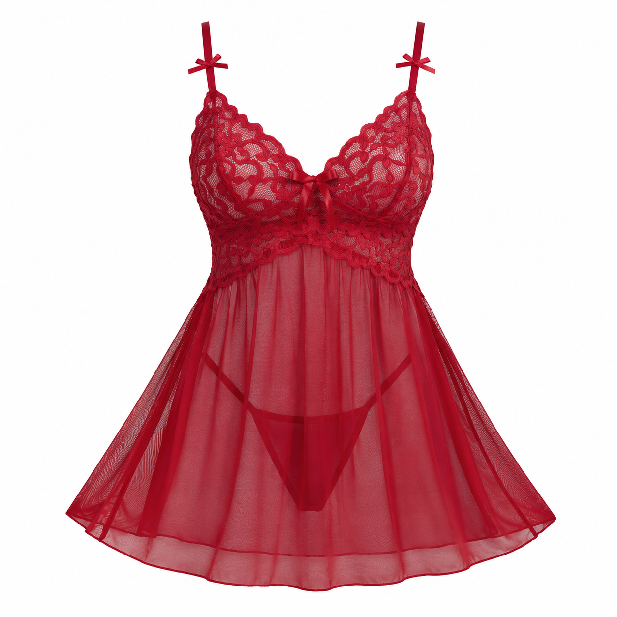 Babydoll Chemise Night - Lingerie Babydoll in Pizzo per Donne,