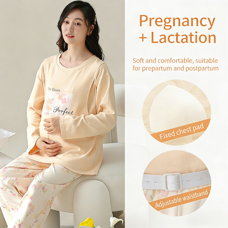 Nursing Bra Sleep - Pigiama Premaman per Allattamento Senza Reggiseno,
