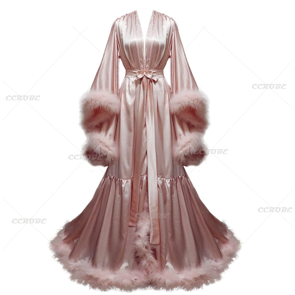 Robe Silk Women - Accappatoio per le donne maniche svasate