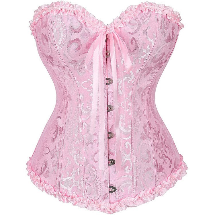 Corset Waist Cinch - Corsetto Jacquard Modellante Senza Spalline, Stile