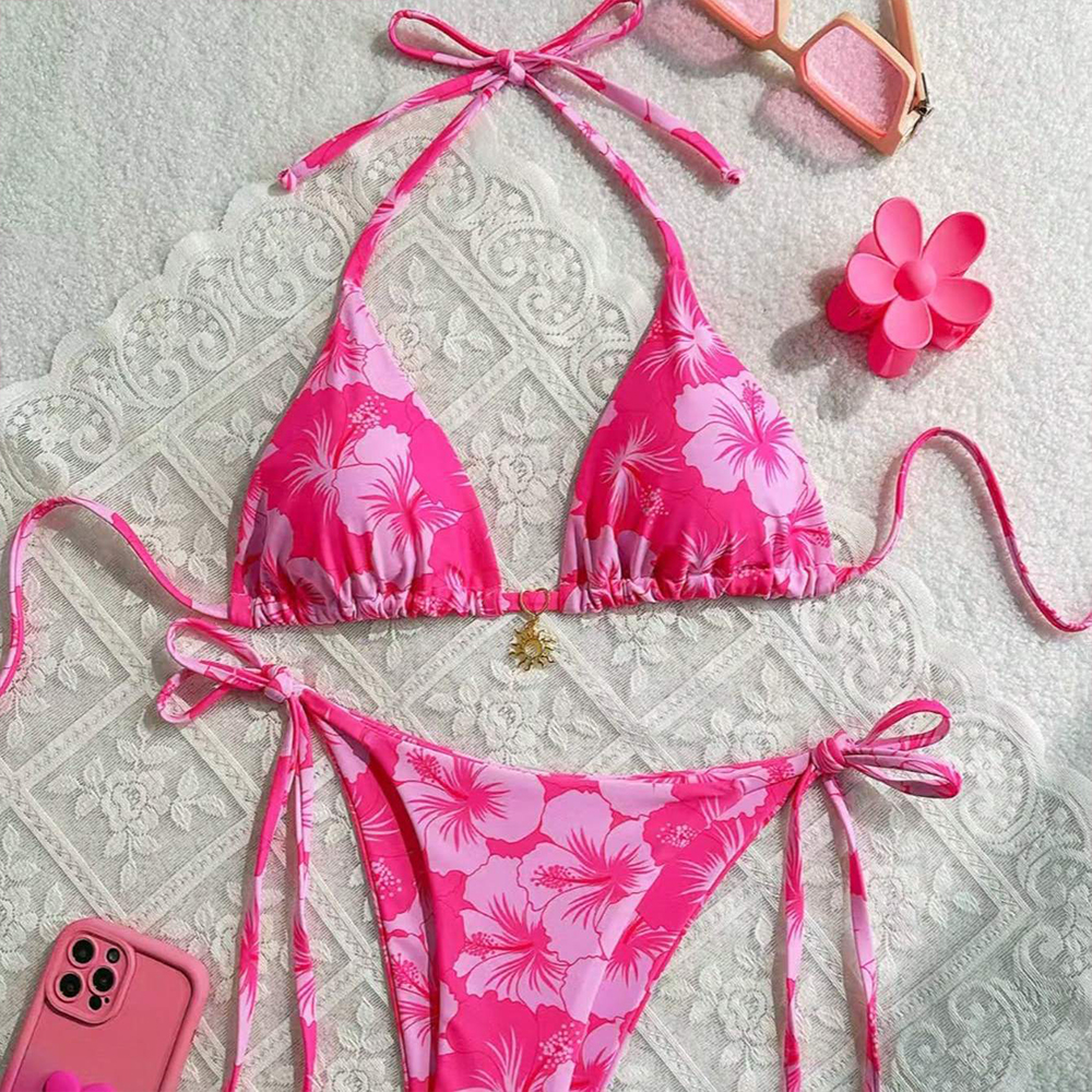 Thong Bikini Women - Completo Bikini da Donna con Stampa,