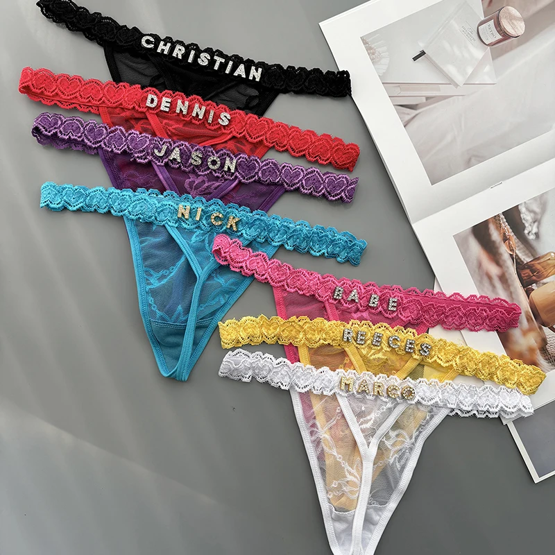 Thong Bikini Women - Personalità personalizzata perizoma nome lettera di