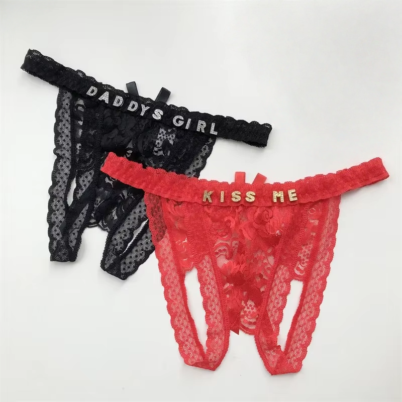 Thong Bikini Women - Lettere personalizzate con nome in cristallo