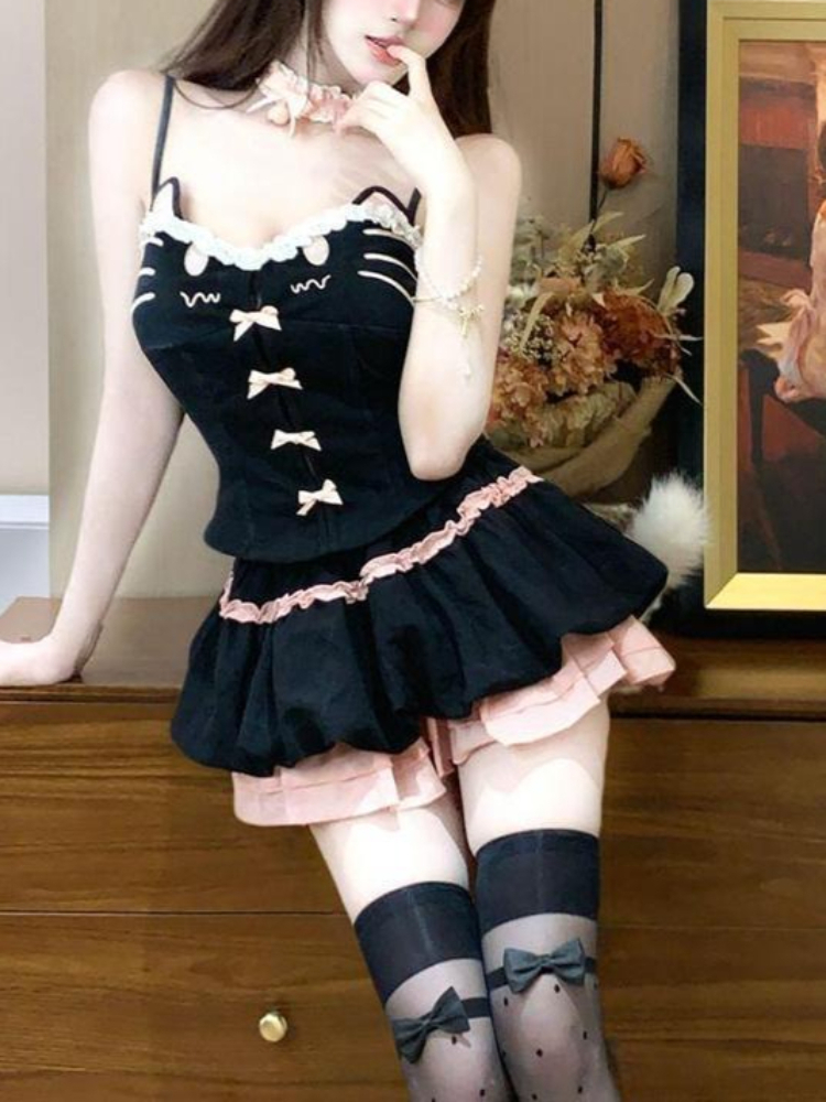 Cami Top Lace - Set Estivo Kawaii con Top a