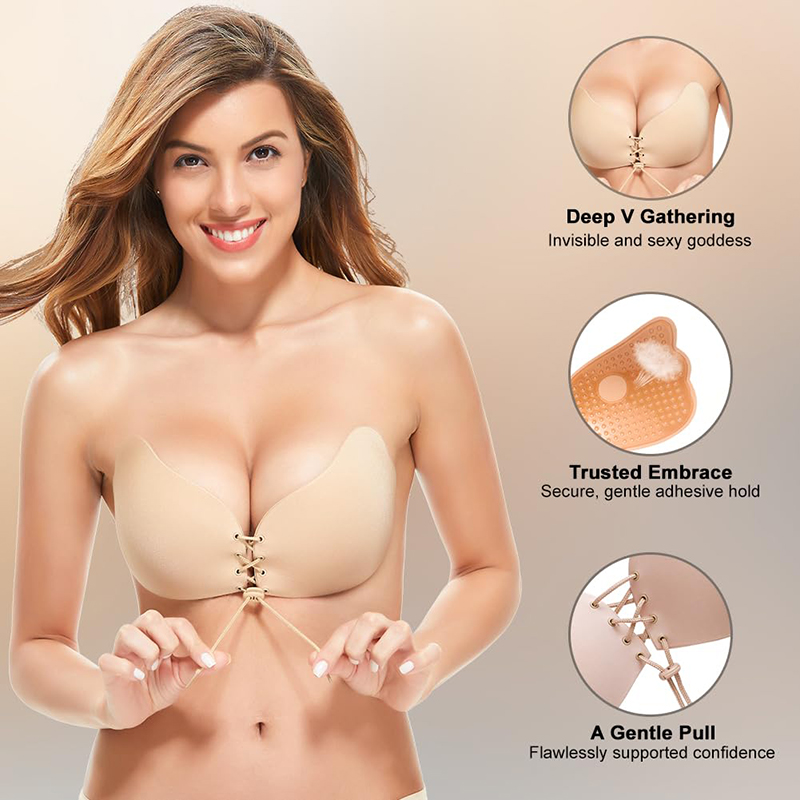 Push Up Bra Padded - 1/2 paia donne estate backless reggiseno