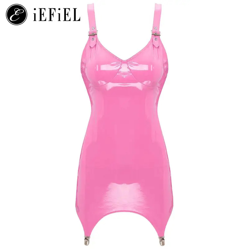 Babydoll Chemise Night - Mini abito da donna con scollo