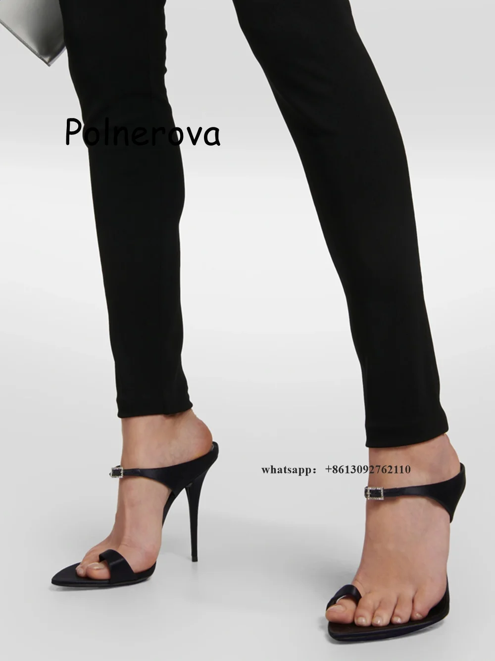 Slip Dress Satin - Sandali Open Toe infradito tacchi alti