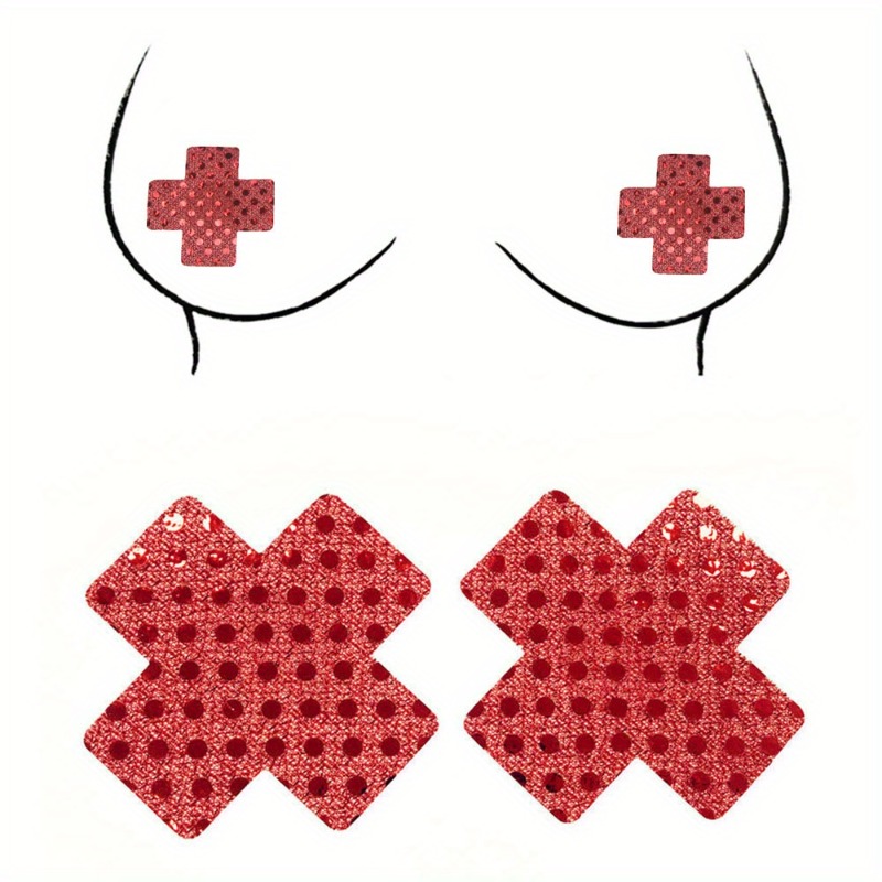 Nipple Cover Pasties - Copricapezzoli Design Croce Rossa Impermeabili Antiscivolo