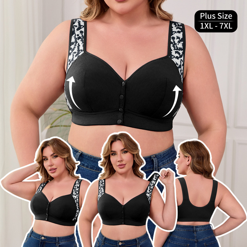 Seamless Underwear Women - Reggiseno con Chiusura Frontale Taglie Forti