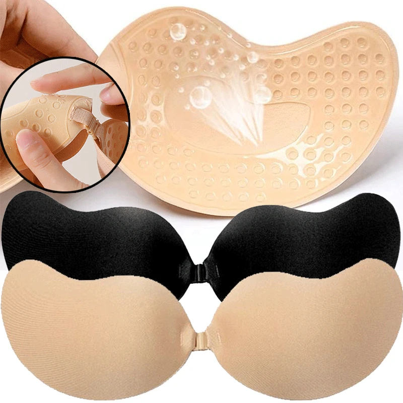 Silicone Bra Adhesive - Copricapezzoli Adesivi Riutilizzabili Taglie A-D, Reggiseno