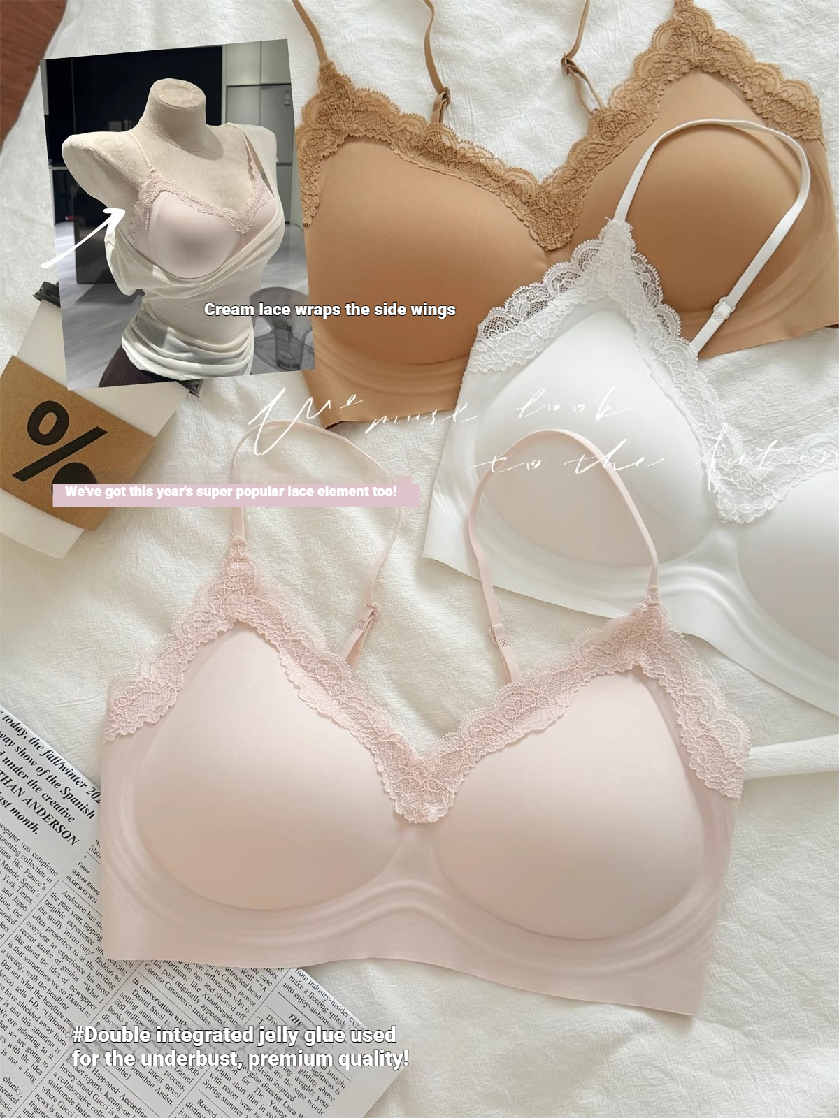 Reggiseno in pizzo stile franc - Bralette Wireless Soft recensione e prezzo