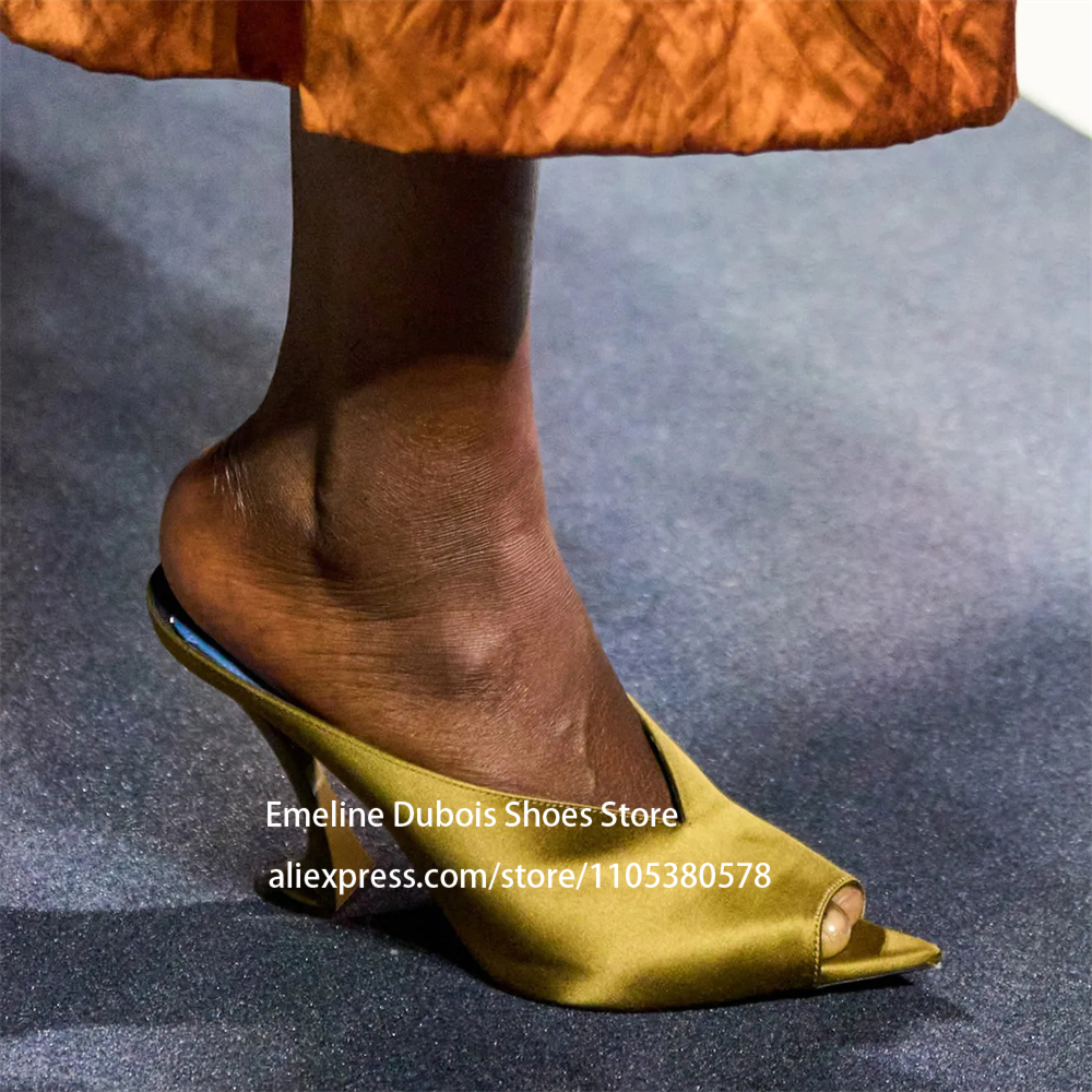 Mules con tacco scultoreo in r - Slip Dress Satin recensione e prezzo