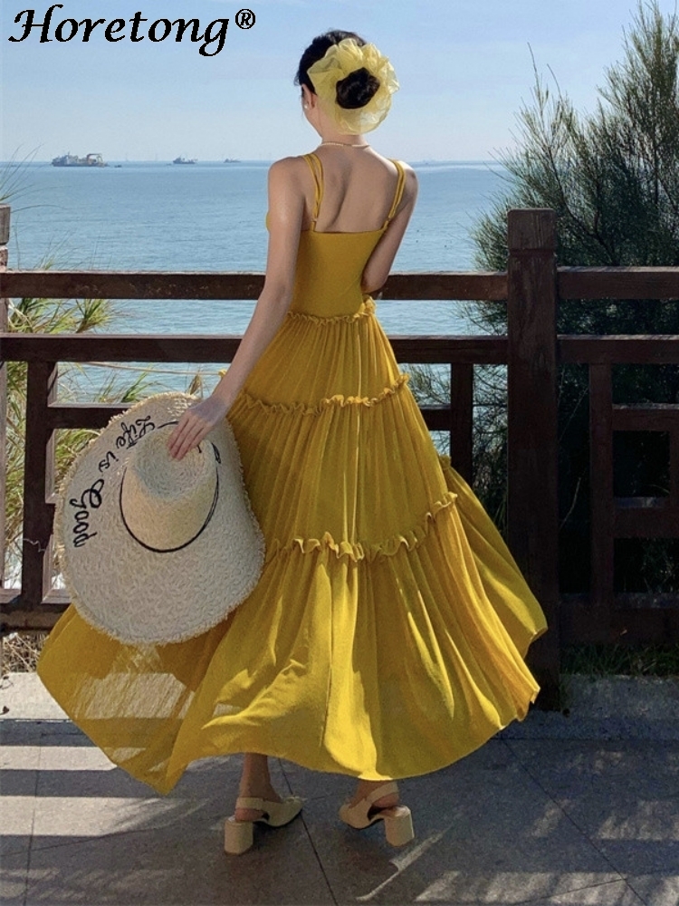 Abito lungo estivo da donna a  - Corset Waist Cinch recensione e prezzo