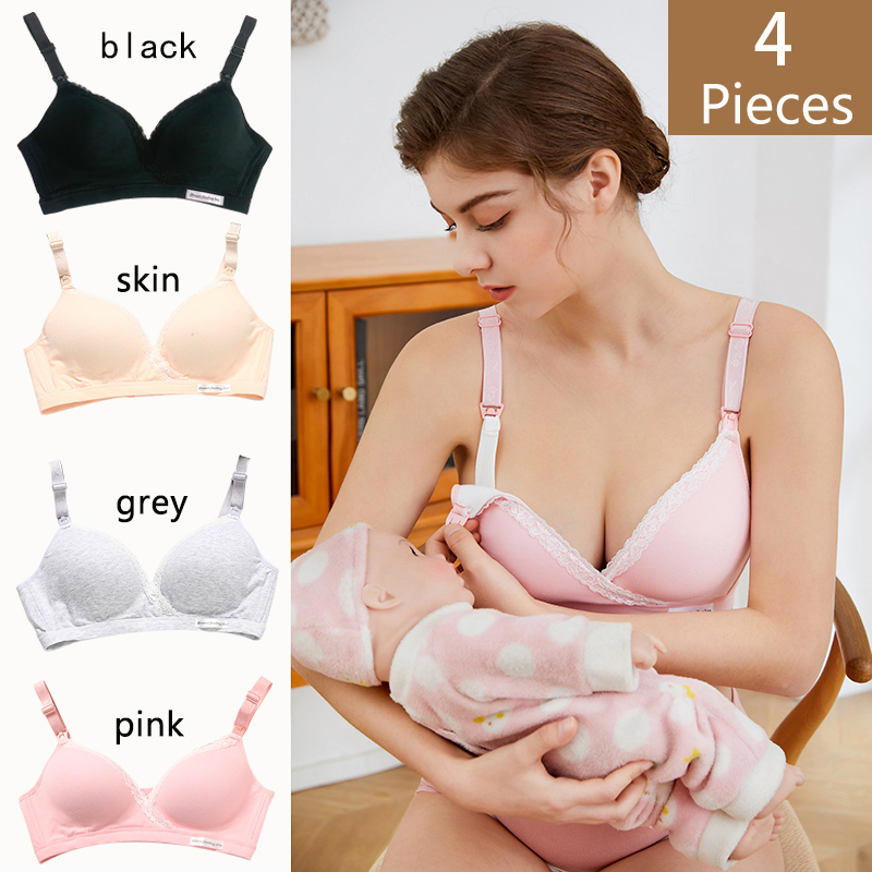 4 pezzi nuovo cotone senza fer - Nursing Bra Sleep recensione e prezzo