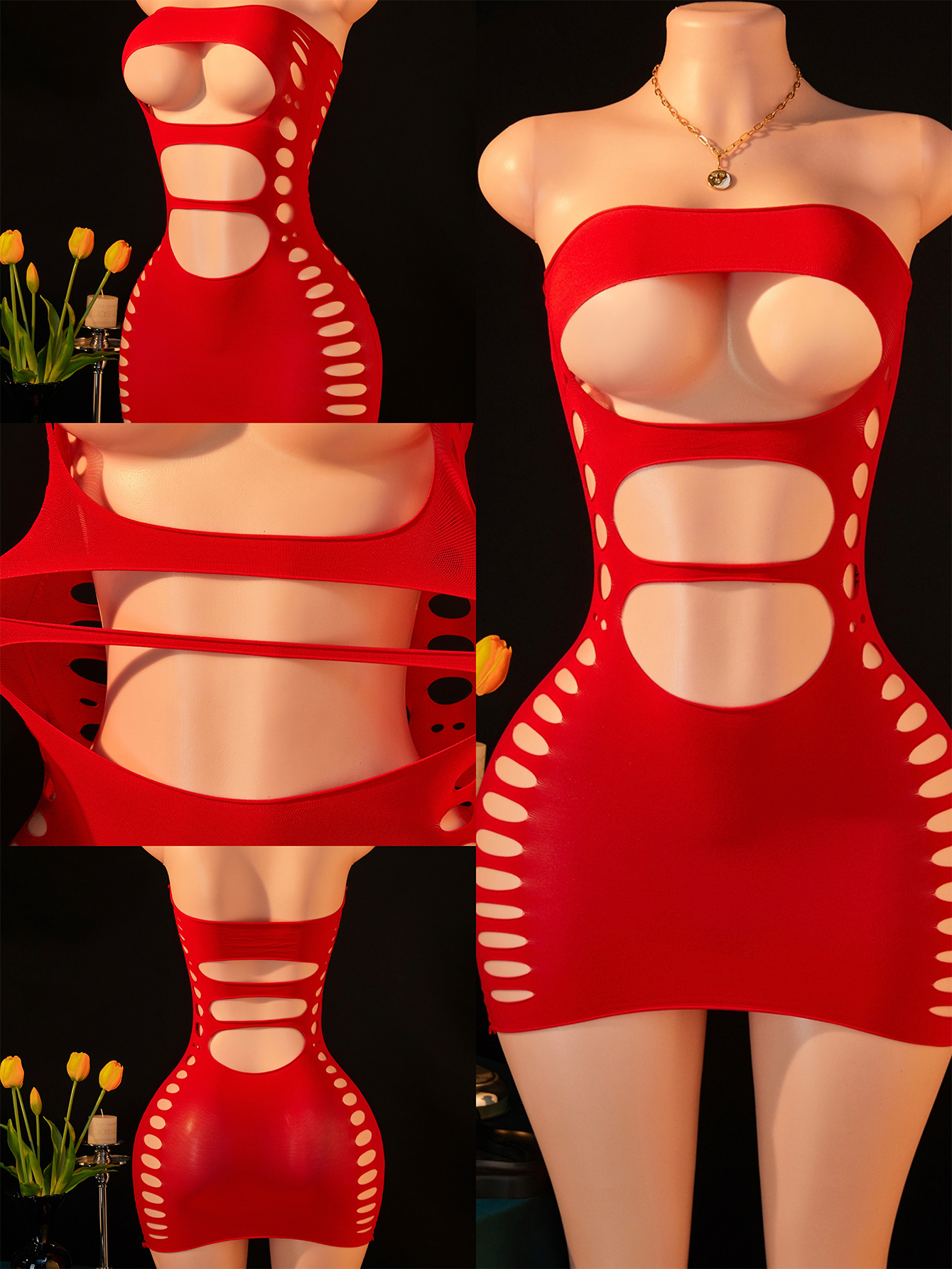 FHSEER Abito Mini a Rete per D - Babydoll Chemise Night recensione e prezzo