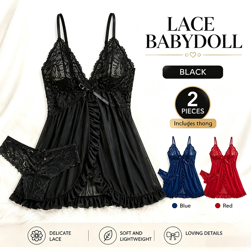 Lingerie di pizzo da donna Che - Babydoll Chemise Night recensione e prezzo